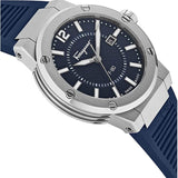  Shop Authentic Salvatore Ferragamo F-80 Blue Dial Blue Rubber Strap Watch For Men - SFHY01022 - Luxxuri