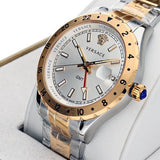  Shop Authentic Versace Hellenyium GMT Silver Dial Two Tone Steel Strap Watch for Men - V11030015 - Luxxuri