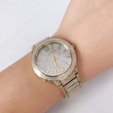  Shop Authentic Michael Kors Kerry Crystals Gold Dial Gold Steel Strap Watch For Women - MK3360 - Luxxuri