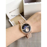  Shop Authentic Michael Kors Lauryn Blue Dial Rose Gold Steel Strap Watch for Women - MK3723 - Luxxuri