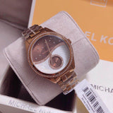  Shop Authentic Michael Kors Lauryn Rose Gold Dial Brown Steel Strap Watch for Women - MK3757 - Luxxuri