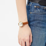  Shop Authentic Michael Kors Portia Quartz White Dial Brown Leather Strap Watch For Women - MK2734 - Luxxuri