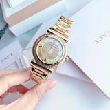  Shop Authentic Versace V-Motif Gold Dial Gold Steel Strap Watch for Women - VERE00618 - Luxxuri