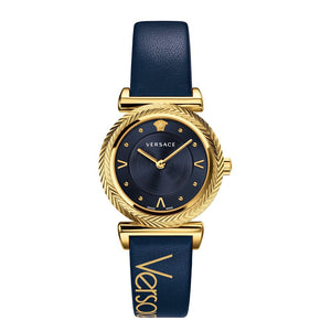  Shop Authentic Versace Greca Blue Dial Blue Leather Strap Watch for Women - VERE00218 - Luxxuri
