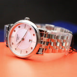  Shop Authentic Tissot T Classic Carson Premium Lady Mother of Pearl Pink Dial Silver Steel Strap Watch For Women - T122.210.11.159.00 - Luxxuri