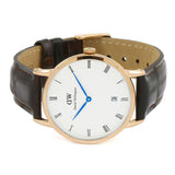  Shop Authentic Daniel Wellington Dapper Sheffield White Dial Black Leather Strap Watch For Men - DW00100092 - Luxxuri