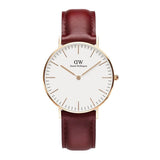  Shop Authentic Daniel Wellington Classic Suffolk White Dial Brown Leather Strap Watch For Men - DW00100122 - Luxxuri