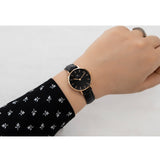  Shop Authentic Daniel Wellington Classic Petite Reading Black Dial Black Leather Strap Watch For Women - DW00100223 - Luxxuri