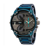  Shop Authentic Diesel Daddy 2.0 Chronograph Quartz Grey Dial Blue Steel Strap Watch For Men - DZ7414 - Luxxuri