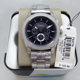  Shop Authentic Fossil Machine Chronograph Black Dial Silver Steel Strap Watch for Men - FS4776 - Luxxuri