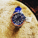  Shop Authentic Fossil Bannon Multifunction Blue Dial Blue Silicone Strap Watch for Men - BQ2498 - Luxxuri