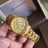  Shop Authentic Burberry The Classic Gold Dial Gold Steel Strap Watch for Men - BU10006 - Luxxuri