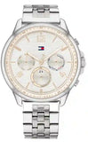  Shop Authentic Tommy Hilfiger Harper Chronograph White Dial Silver Steel Strap Watch For Women - 1782222 - Luxxuri