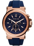  Shop Authentic Michael Kors Dylan Blue Dial Blue Rubber Strap Watch for Men - MK8295 - Luxxuri