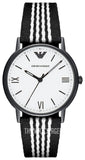 Shop Authentic Emporio Armani Kappa Analog White Dial Two Tone Nylon Strap Watch For Men - AR80004 - Luxxuri