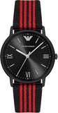  Shop Authentic Emporio Armani Kappa Black Dial Two Tone NATO Strap Watch For Men - AR11015 - Luxxuri