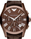  Shop Authentic Emporio Armani Valente Classic Brown Dial Brown Leather Strap Watch For Men - AR1609 - Luxxuri