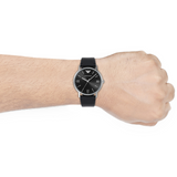  Shop Authentic Emporio Armani Classic Quartz Black Dial Black Leather Strap Watch For Men - AR1692 - Luxxuri