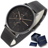  Shop Authentic Tommy Hilfiger Jenna Multifunction Grey Dial Grey Mesh Bracelet Watch For Women - 1781945 - Luxxuri