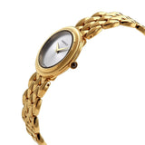  Shop Authentic Versace V-Flare Quartz Silver Dial Gold Steel Strap Watch for Women - VEBN00718 - Luxxuri
