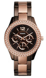  Shop Authentic Fossil Stella Multifunction Brown Dial Two Tone Steel Strap Watch for Women - ES4079 - Luxxuri
