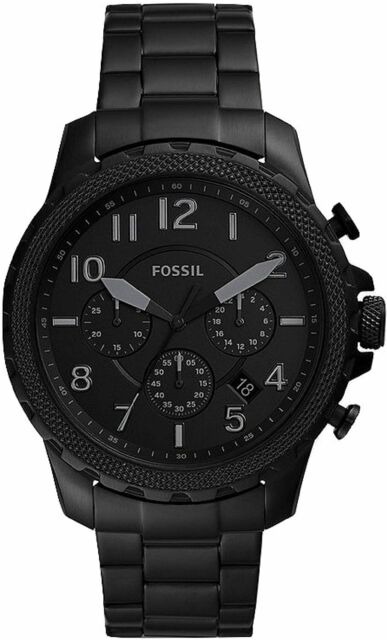  Shop Authentic Fossil Bowman Chronograph Black Dial Black Steel Strap Watch for Men - FS5603 - Luxxuri
