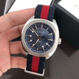  Shop Authentic Gucci GG2570 Quartz Blue Dial Blue & Red Nylon Strap Watch For Men - YA142304 - Luxxuri