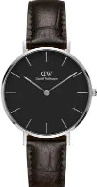  Shop Authentic Daniel Wellington Classic Petite York Black Dial Brown Leather Strap Watch For Women - DW00100182 - Luxxuri