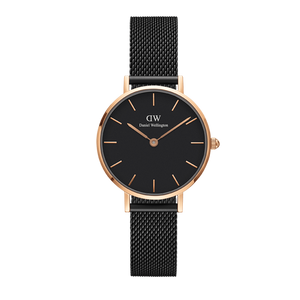  Shop Authentic Daniel Wellington Petite Ashfield Black Dial Black Mesh Strap Watch for Women - DW00100307 - Luxxuri