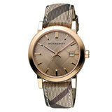  Shop Authentic Burberry The City Rose Gold Dial Brown Leather Strap Watch for Women - BU9040 - Luxxuri
