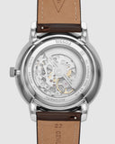  Shop Authentic Fossil Neutra Automatic Skeleton White Dial Brown Leather Strap Watch for Men - ME3184 - Luxxuri