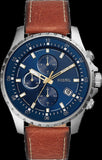  Shop Authentic Fossil Dillinger Luggage Chronograph Blue Dial Brown Leather Strap Watch for Men - FS5675 - Luxxuri