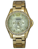  Shop Authentic Fossil Riley Gold Dial Gold Steel Strap Watch for Women - ES3203 - Luxxuri