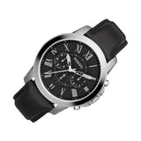  Shop Authentic Fossil Grant Chronograph Black Dial Black Leather Strap Watch for Men - FS4812 - Luxxuri