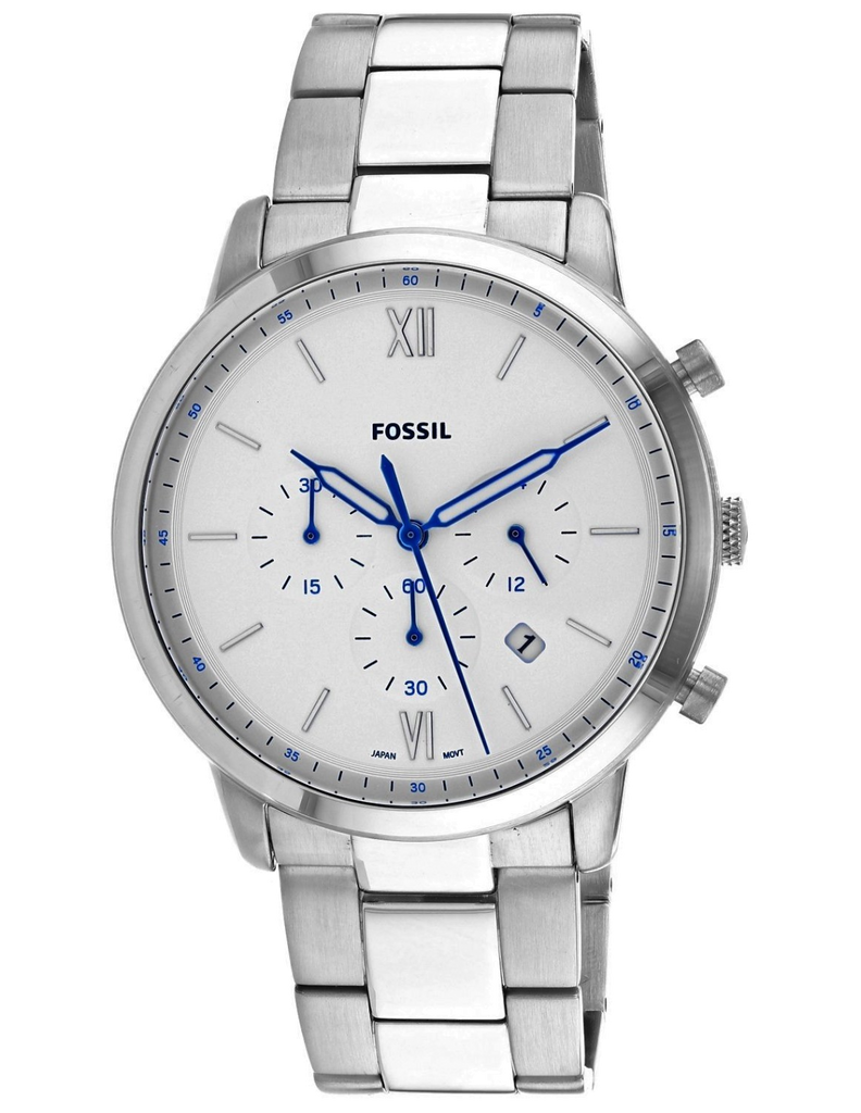  Shop Authentic Fossil Neutra Chronograph White Dial Silver Steel Strap Watch for Men - FS5433 - Luxxuri