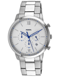  Shop Authentic Fossil Neutra Chronograph White Dial Silver Steel Strap Watch for Men - FS5433 - Luxxuri