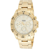  Shop Authentic Fossil Garrett Chronograph Gold Dial Gold Steel Strap Watch for Men - FS5772 - Luxxuri