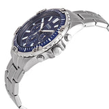  Shop Authentic Fossil Garrett Chronograph Blue Dial Silver Steel Strap Watch for Men - FS5623 - Luxxuri