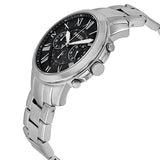  Shop Authentic Fossil Grant Chronograph Black Dial Silver Steel Strap Watch for Men - FS4994 - Luxxuri