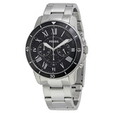  Shop Authentic Fossil Grant Sport Chronograph Black Dial Silver Steel Strap Watch for Men - FS5236 - Luxxuri