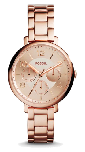  Shop Authentic Fossil Jacqueline Rose Gold Dial Rose Gold Steel Strap Watch for Women - ES3665 - Luxxuri