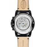 Shop Authentic Fossil Grant Automatic Black Dial Black Leather Strap Watch for Men - ME3028 - Luxxuri