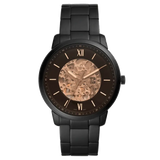  Shop Authentic Fossil Neutra Automatic Skeleton Black Dial Black Steel Strap Watch for Men - ME3183 - Luxxuri