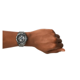  Shop Authentic Fossil Bronson Automatic Skeleton Black Dial Grey Steel Strap Watch for Men - ME3218 - Luxxuri