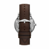  Shop Authentic Fossil Neutra Automatic Skeleton White Dial Brown Leather Strap Watch for Men - ME3184 - Luxxuri
