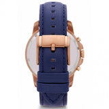  Shop Authentic Fossil Grant Sport Chronograph Blue Dial Blue Leather Strap Watch for Men - FS5237 - Luxxuri