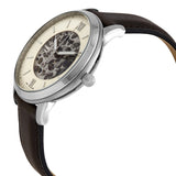  Shop Authentic Fossil Neutra Automatic Skeleton White Dial Brown Leather Strap Watch for Men - ME3184 - Luxxuri