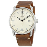  Shop Authentic Fossil The Commuter White Dial Brown Leather Strap Watch for Men - FS5275 - Luxxuri
