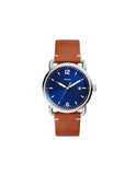  Shop Authentic Fossil Commuter Blue Dial Blue Leather Strap Watch for Men - FS5325 - Luxxuri