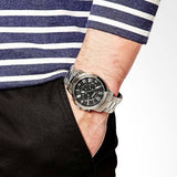  Shop Authentic Fossil Grant Chronograph Black Dial Silver Steel Strap Watch for Men - FS4994 - Luxxuri